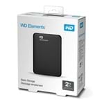 HD Externo Portátil Western Digital Elements 2TB USB 3.0