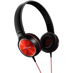 Headphone Dobrável Pioneer Preto/Vermelho - SE-MJ522-R
