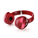Ficha técnica e caractérísticas do produto Headphone Premium Bluetooth SD / AUX / FM Vermelho - Multilaser
