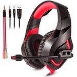 Ficha técnica e caractérísticas do produto Headset Gamer Fone Profissional Celular Xbox Onikuma P2 K1 Vermelho