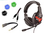 Ficha técnica e caractérísticas do produto Headset Gamer P/ Ps4 Xbox One S Computador Notebook Multilaser PH101 Fone com Microfone + Adaptador P3 3.5mm