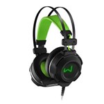 Ficha técnica e caractérísticas do produto Headset Gamer Preto e Verde Warrior - PH225