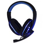 Ficha técnica e caractérísticas do produto Headset Gamer Ps4 Fone Ouvido com Microfone Usb P2 Led Celular Jogos Exbom HF-G310P4 Preto Azul