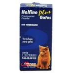 Ficha técnica e caractérísticas do produto Helfine Plus para Gatos Helfine Plus Vermífugo para Gatos com 2 Comprimidos Palatáveis