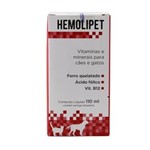 Ficha técnica e caractérísticas do produto Hemolipet 110ml Suplemento Cães e Gatos- Avert