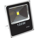 Ficha técnica e caractérísticas do produto Holofote Refletor Super LED 100w Branco Bco Frio - a Prova Dágua