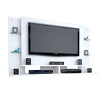 Home Suspenso Caemmun Domínio para Tv Até 55""Polegadas 182Cm com Prateleira Branco Fosco