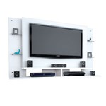 Ficha técnica e caractérísticas do produto Home Suspenso Caemmun Domínio para Tv Até 55""Polegadas 182Cm com Prateleira Branco Fosco