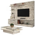 Home Theater Allure e Mesa de Centro Soneto Aspen HB Móveis - Hb Moveis