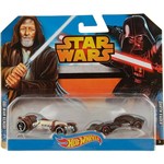 Hot Wheels Star Wars Pacote Obi Wan Kenobi e Darth Vader - Mattel