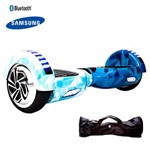 Ficha técnica e caractérísticas do produto Hoverboard 6,5" Azul Blue Ball HoverboardX Bateria Samsung Bluetooth Smart Balance com Bolsa