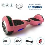 Ficha técnica e caractérísticas do produto Hoverboard 6.5" Rosa Leds Bluetooth com Controle - Bateria Samsung