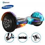 Ficha técnica e caractérísticas do produto Hoverboard 8" Fogo Vermelho e Azul Hoverboard Bateria Samsung Bluetooth Smart Balance com Bolsa