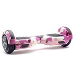 Ficha técnica e caractérísticas do produto Hoverboard Skate Elétrico Leds Bluetooth 6,5 - Camuflado Rosa - Star Wheels