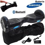 Ficha técnica e caractérísticas do produto Hoverboard Skate Elétrico 2 Rodas 6,5 Polegadas Bluetooth Bateria Samsung Preto Bolsa Led - Importway