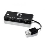 Ficha técnica e caractérísticas do produto HUB C3 Tech USB 4 Portas BK Preto HU-201