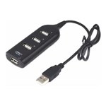 Ficha técnica e caractérísticas do produto Hub Splitter USB 2.0 Plug Play 4 Entradas 1 Saída Universal