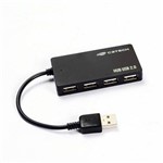 Ficha técnica e caractérísticas do produto HUB USB 2.0 4 Portas 480mbps HU-210BK C3 Tech
