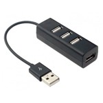 Ficha técnica e caractérísticas do produto Hub USB 2.0 4 Portas Transferência 480 Mbps