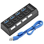 Ficha técnica e caractérísticas do produto Hub USB 3.0 com 4 Portas com Led Indicador e Botão On/Off - Suporta HD Até 1TB - Nt