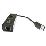 Ficha técnica e caractérísticas do produto Hub USB 3.0 com 3 Portas + Adaptador USB para Rede Cabeada Ethernet Gigabit Exbom UHL-300
