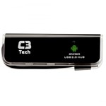 Ficha técnica e caractérísticas do produto Hub USB 4 Portas 2.0 Preto HU-203 - C3 Tech