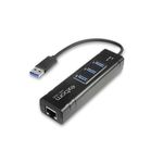 Ficha técnica e caractérísticas do produto Combo Hub USB 3.0 Expansão de 3 Portas USB 3.0 5 Gbps + Entrada Gigabit Ethernet RJ45 Até 1000Mbps