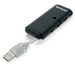 Ficha técnica e caractérísticas do produto HUB USB SLIM 2.0 4 Portas Preto AC064 - Multilaser