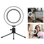 Ficha técnica e caractérísticas do produto Iluminador Ring Light 16cm Usb Led Misto 3500k 5500k + Tripe