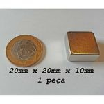 Ficha técnica e caractérísticas do produto Ima De Neodímio / Super Forte / 20mm X 20mm X 10mm - 1 Peça