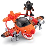 Boneco Imaginext Aviões Médios Sky Racer Tubarão Tigre - Mattel