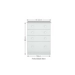 Ficha técnica e caractérísticas do produto Inativo Cômoda 4126 Branco Brilho/Colorido Multimóveis - BRANCO