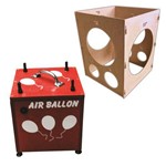 Inflador Compressor para Balões Bexigas Bolas Balão com Medidor em MDF
