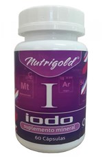 Iodo 60 Comprimidos Inorgânico Oral Iodeto Lugol Tireoide - Nutrigold