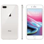 Ficha técnica e caractérísticas do produto IPhone 8 Apple Plus com 256GB, Tela Retina HD de 5,5”, IOS 11, Dupla Câmera Traseira, Resistente à Água, Wi-Fi, 4G LTE e NFC – Prateado