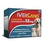 Ficha técnica e caractérísticas do produto Ivercanis 12mg 4 Comprimidos