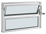 Ficha técnica e caractérísticas do produto Janela Basculante Alumínio 40x60x3.3cm Vidro Mini Boreal - Branco - Sasazaki