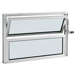 Ficha técnica e caractérísticas do produto Janela Basculante Alumínio 40x60x3.3cm Vidro Mini Boreal - Branco