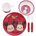 Ficha técnica e caractérísticas do produto Jg de Refeição Infantil de Melamina Mickey Minnie Vermelho Tsum Tsum - Disney