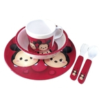 Ficha técnica e caractérísticas do produto Jg De Refeição Infantil De Melamina Mickey & Minnie Vermelho Tsum Tsum - Disney