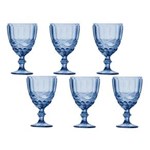 Ficha técnica e caractérísticas do produto Jogo 6 Taças Água Azul - Class Home - Única