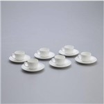 Ficha técnica e caractérísticas do produto Jogo 6 Xícaras 90ml Porcelana para Café com Pires Nice Plain Wolff - R1035
