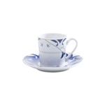 Ficha técnica e caractérísticas do produto Jogo 6 Xícaras de Café com Píres de Porcelana 120ml Allegro