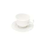 Ficha técnica e caractérísticas do produto Jogo 6 Xícaras de Chá em Porcelana Branco Fancy 200ml - Wolff