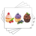 Ficha técnica e caractérísticas do produto Jogo Americano - Cupcakes com 4 Peças - 849Jo