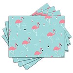 Ficha técnica e caractérísticas do produto Jogo Americano - Flamingos com 4 Peças - 598Jo