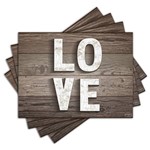 Ficha técnica e caractérísticas do produto Jogo Americano - Love com 4 Peças - X736Jo