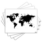 Ficha técnica e caractérísticas do produto Jogo Americano - Mapa Mundi com 4 Peças - 401Jo