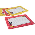 Ficha técnica e caractérísticas do produto Jogo Americano Retangular Estampado Mickey e Minnie 30x41cm com 4 Peças Color - Lepper