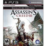 Ficha técnica e caractérísticas do produto Jogo Assassin’s Creed 3: Signature Edition - PS3